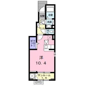 1K 間取り図