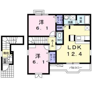 2LDK 間取り図