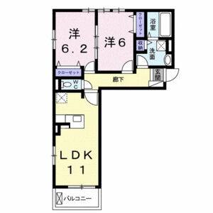 2LDK 間取り図