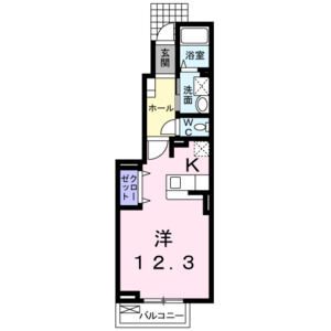 1K 間取り図