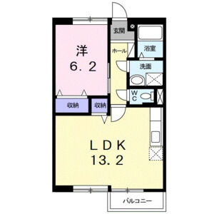 1LDK 間取り図