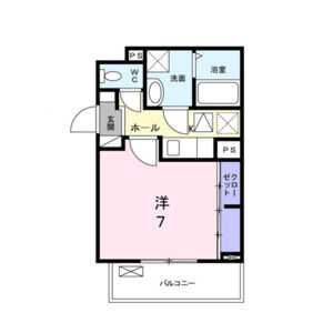 1K 間取り図