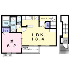 1LDK 間取り図