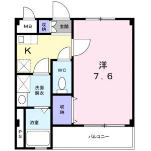 1K 間取り図