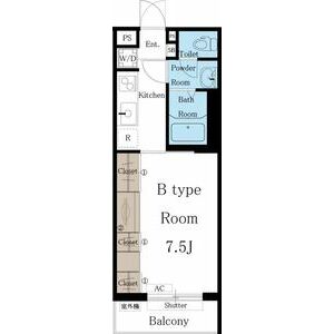 1K 間取り図
