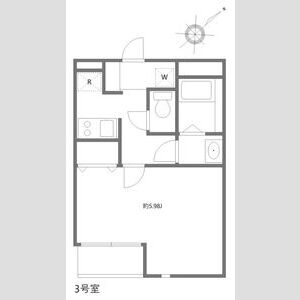 1K 間取り図