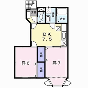 2DK 間取り図