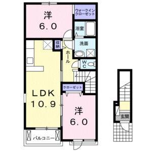 2LDK 間取り図
