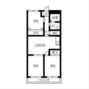 3LDK 間取り図