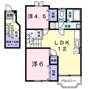 2LDK 間取り図