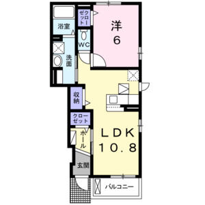 1LDK 間取り図