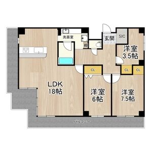 3LDK 間取り図