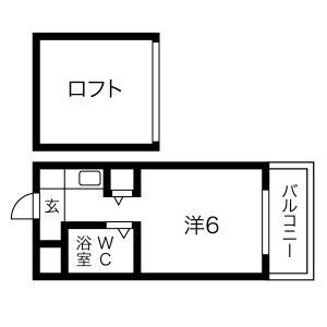 1K 間取り図