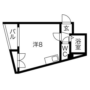 ワンルーム 間取り図