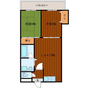 2LDK 間取り図