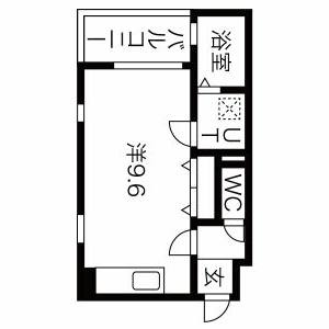 ワンルーム 間取り図