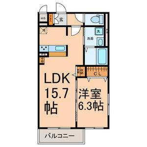 1LDK 間取り図