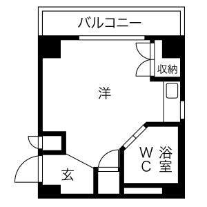 1K 間取り図