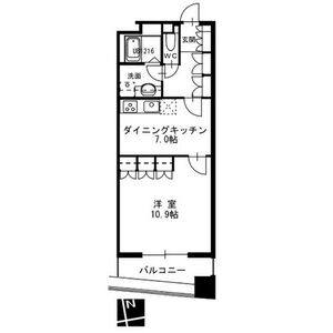 1DK 間取り図