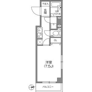 1K 間取り図