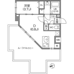 1DK 間取り図