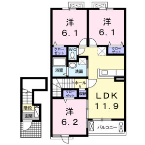 3LDK 間取り図