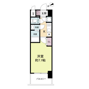 1K 間取り図