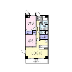 2LDK 間取り図