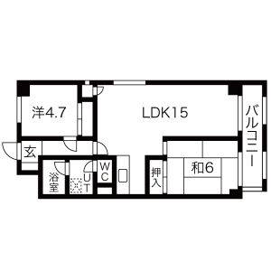 2LDK 間取り図