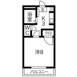 1K 間取り図