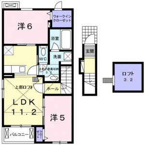 2LDK 間取り図