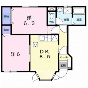 2DK 間取り図