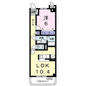 1LDK 間取り図
