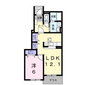 1LDK 間取り図