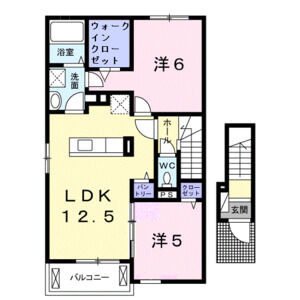 2LDK 間取り図