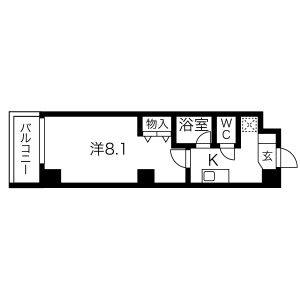 1K 間取り図