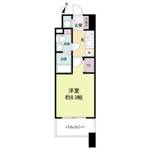 1K 間取り図