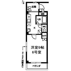 1K 間取り図