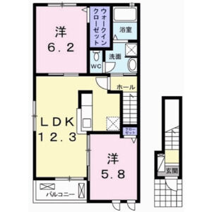 2LDK 間取り図