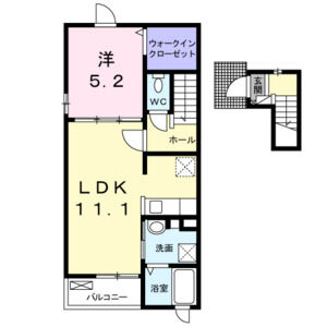 1LDK 間取り図