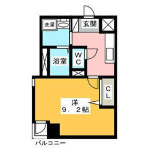 1K 間取り図