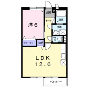 1LDK 間取り図