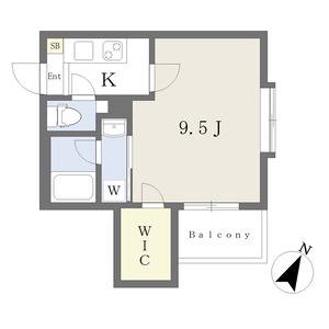 1K 間取り図