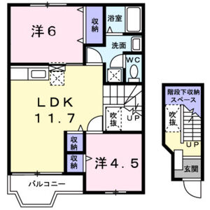 2LDK 間取り図