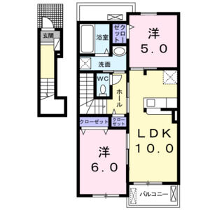 2LDK 間取り図