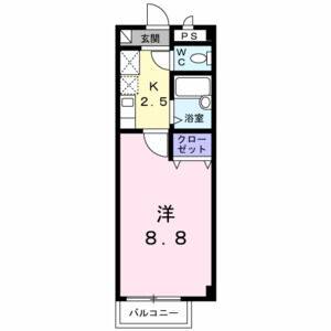 1K 間取り図