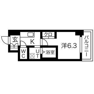 1K 間取り図