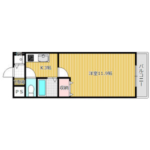 1K 間取り図