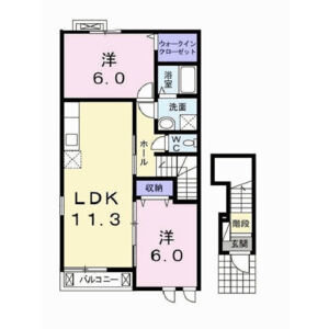 2LDK 間取り図
