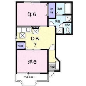 2DK 間取り図